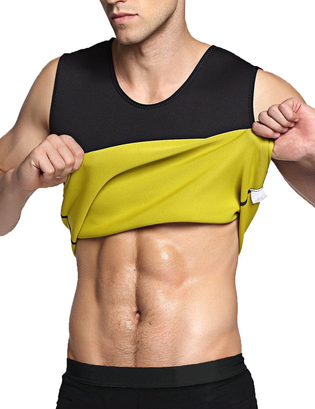 Big Seamless Men Neoprene Black Shaping Vest Burner