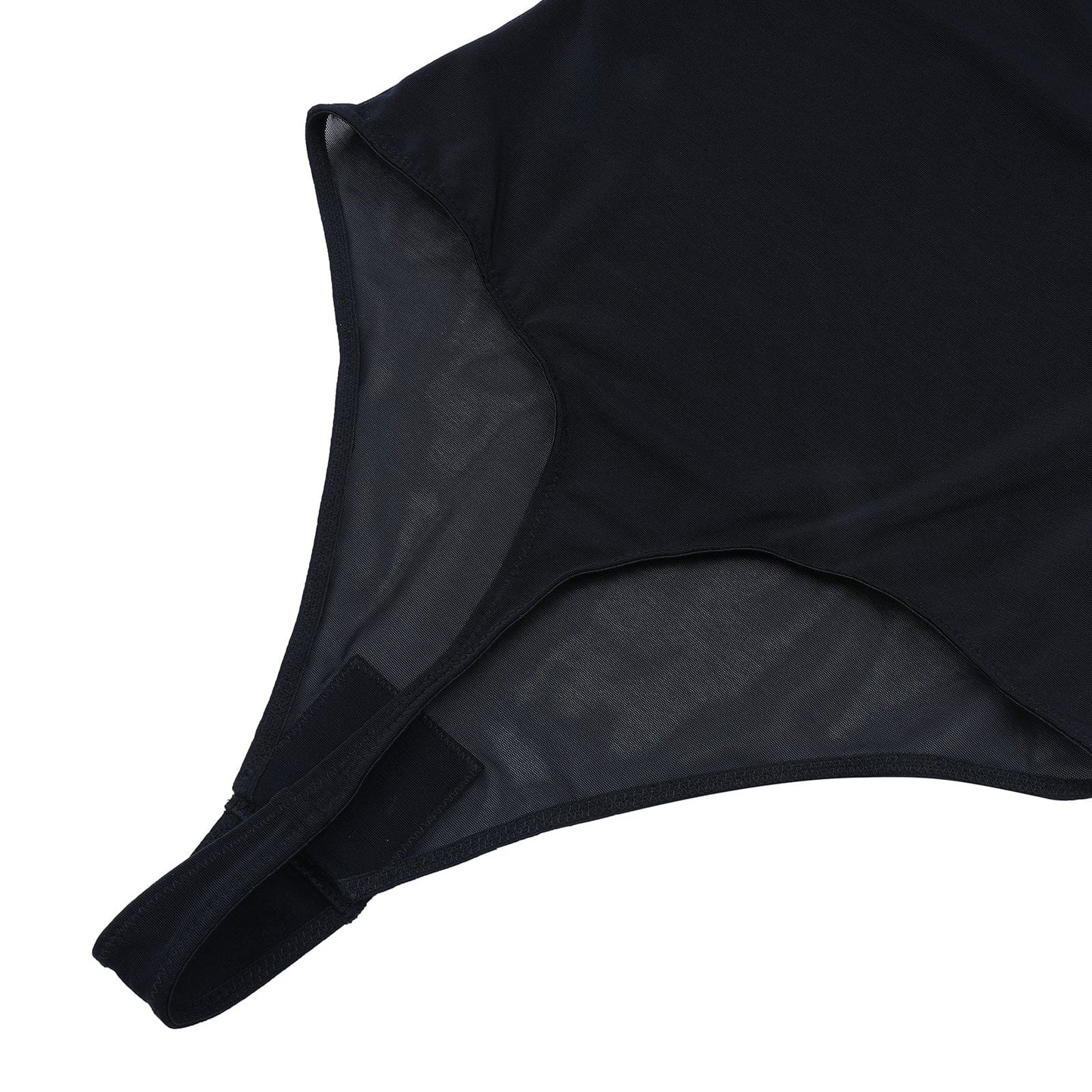 Wholesale Black Long Sleeves Mesh Thong Bodysuit Shapewear Flatten Tummy