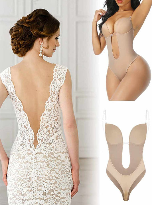 Wholesale High Waist 30D Fabric Tummy Control Bodysuit with Nubuck Shoulder Straps