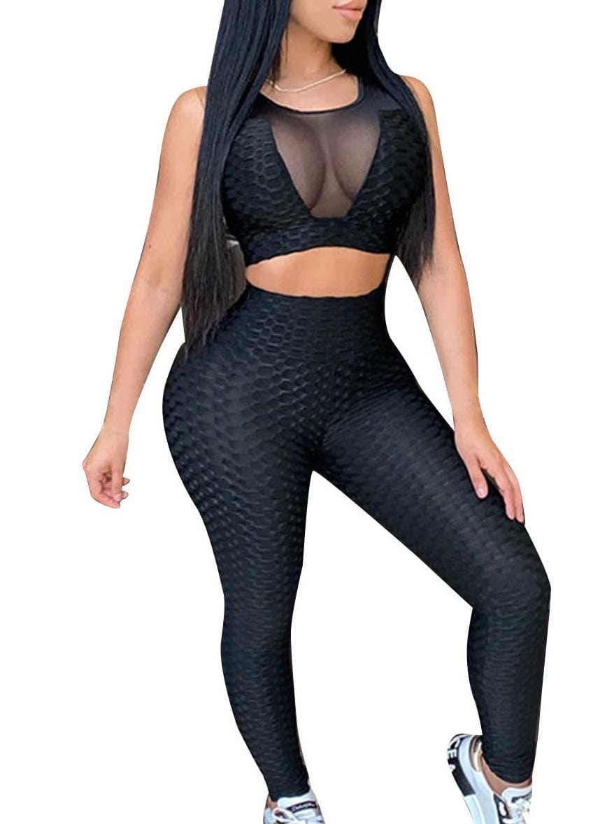 Wholesale Ultra Sexy Women'S Sports Bra And High Waist Leggings 2 Piece Workout Set Yoga Gym Clothing