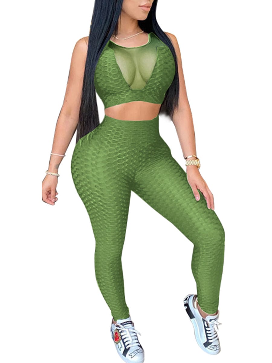 Wholesale Ultra Sexy Women'S Sports Bra And High Waist Leggings 2 Piece Workout Set Yoga Gym Clothing