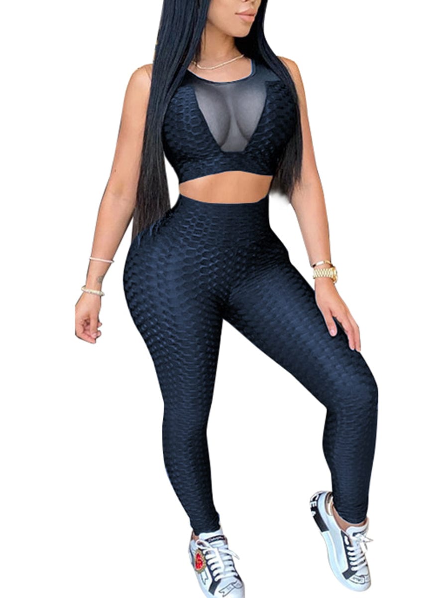Wholesale Ultra Sexy Women'S Sports Bra And High Waist Leggings 2 Piece Workout Set Yoga Gym Clothing