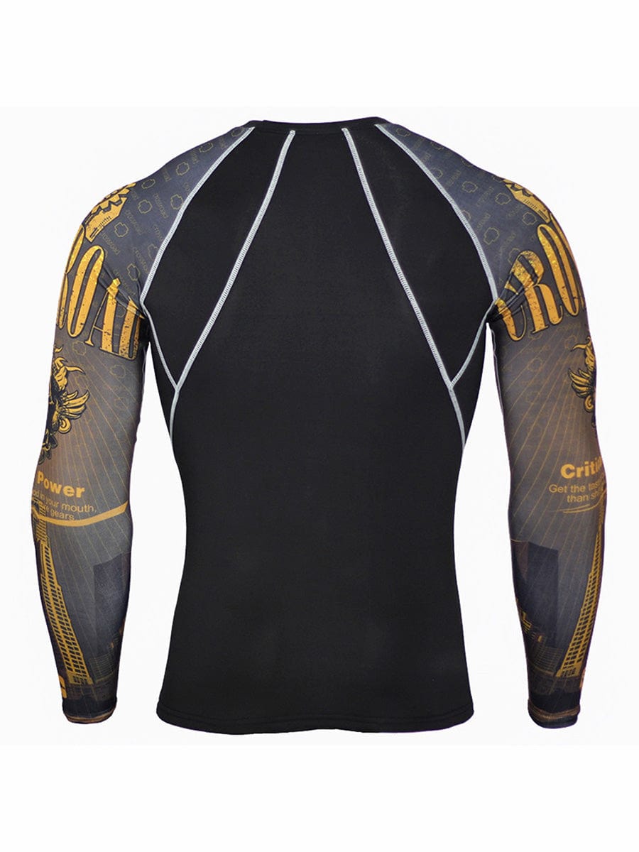 Stretched Wolf Head Print Sports Top Plus Size Stretchy Fabric