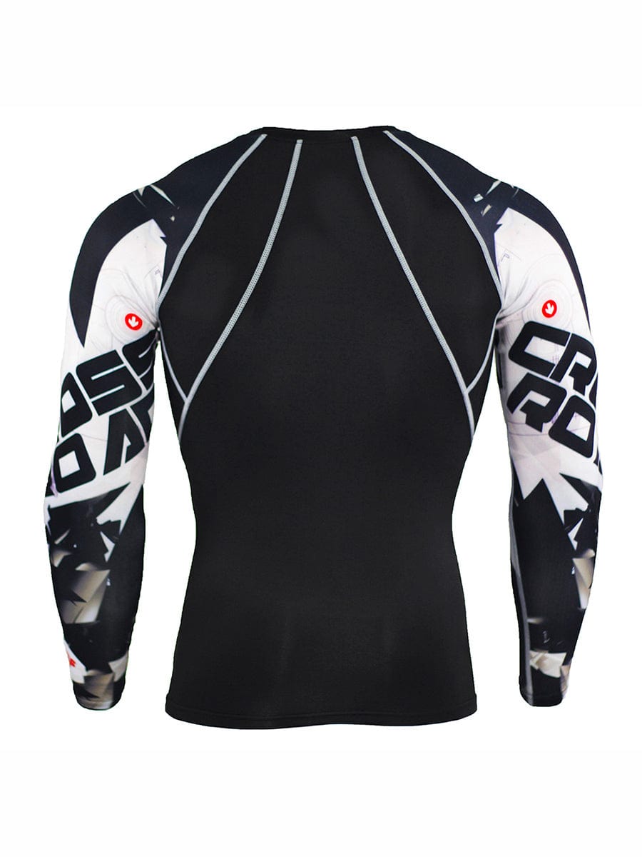 Stretched Wolf Head Print Sports Top Plus Size Stretchy Fabric