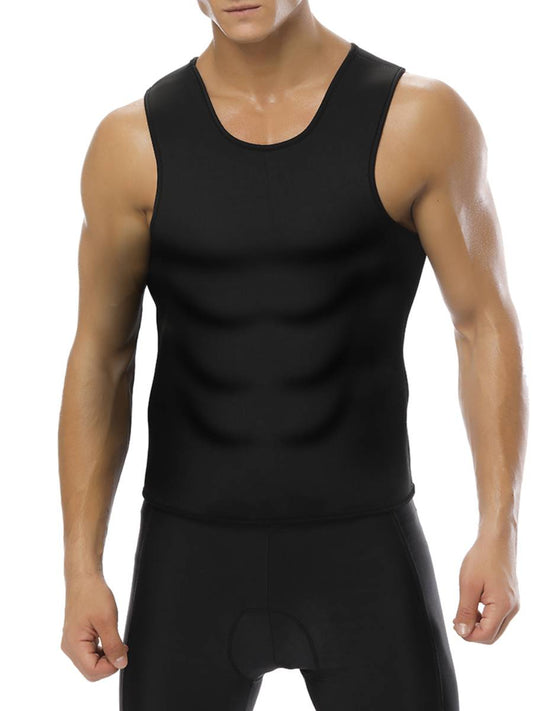 Big Seamless Men Neoprene Black Shaping Vest Burner