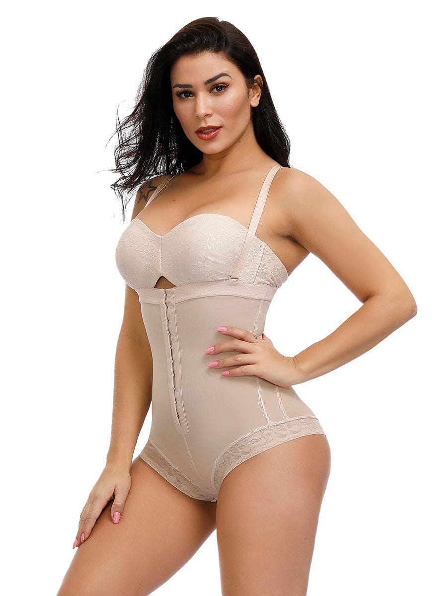 Wholesale Body-Hugging High Waist Hook Front Plus Size Bodysuit Shape Medium Control Shapewear