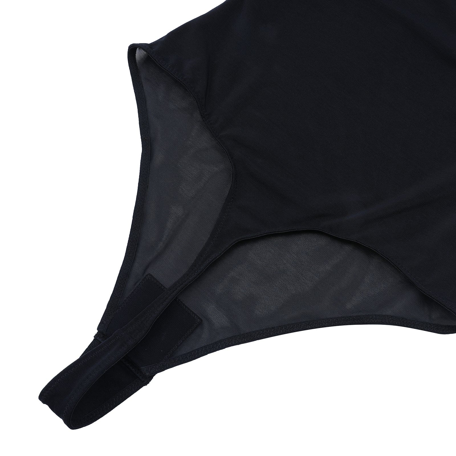 Wholesale Black Long Sleeves Mesh Thong Bodysuit Shapewear Flatten Tummy