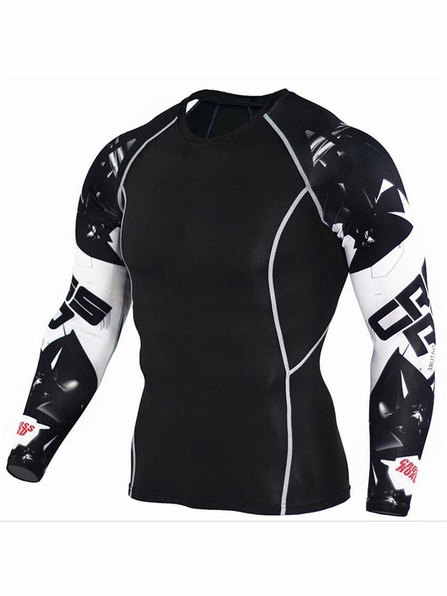 Stretched Wolf Head Print Sports Top Plus Size Stretchy Fabric