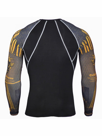 Stretched Wolf Head Print Sports Top Plus Size Stretchy Fabric
