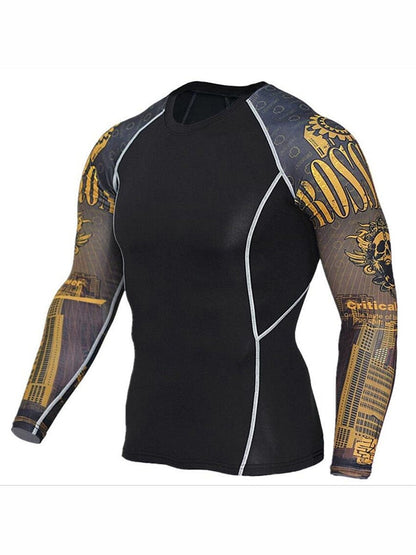 Stretched Wolf Head Print Sports Top Plus Size Stretchy Fabric