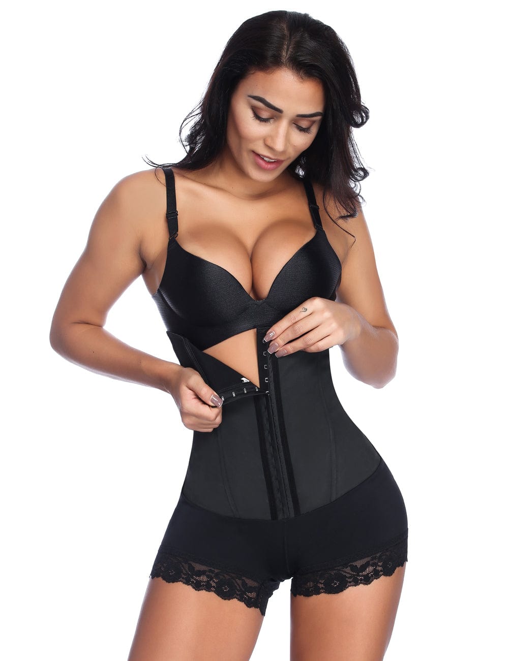 Wholesale Waist Control 4 Steel Bones High Rise Boyshort Briefs Latex Shaper Plus Size Tight Fit